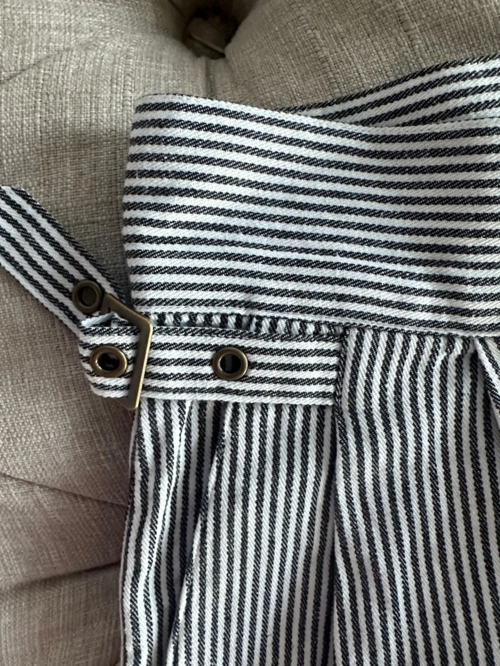 Joie Black and White Pinstripe Tapered Chinos